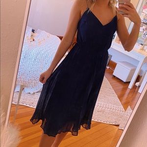ASOS Navy Midi Dress